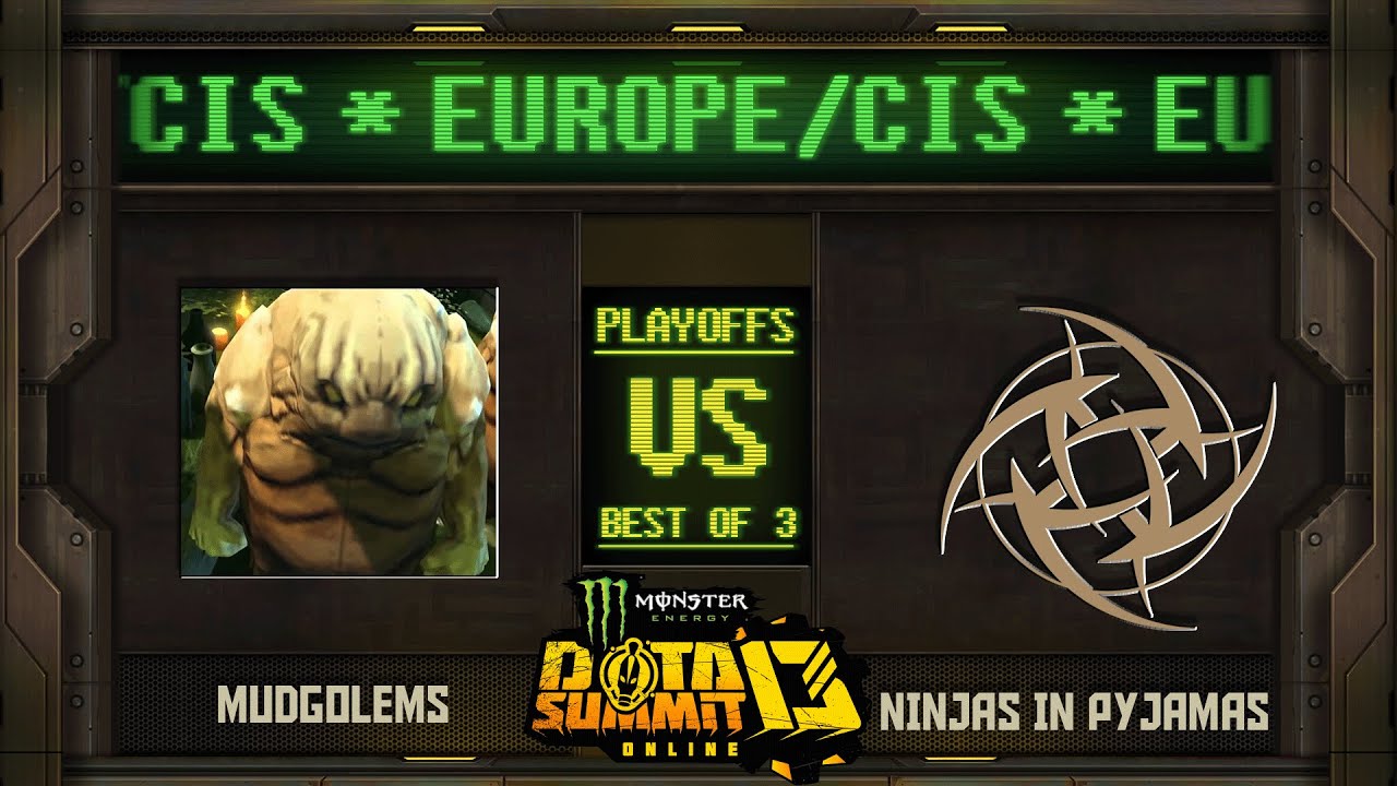 mudgolems vs Ninjas in Pyjamas Game 1 - Monster Energy Dota Summit 13 EU/CIS: Quarterfinals