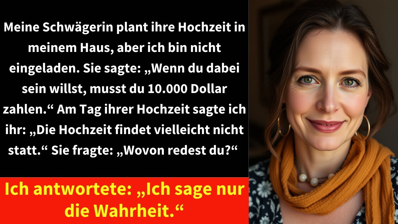 Meine Schwägerin plant ihre Hochzeit in meinem Haus, aber ich bin nicht eingeladen.