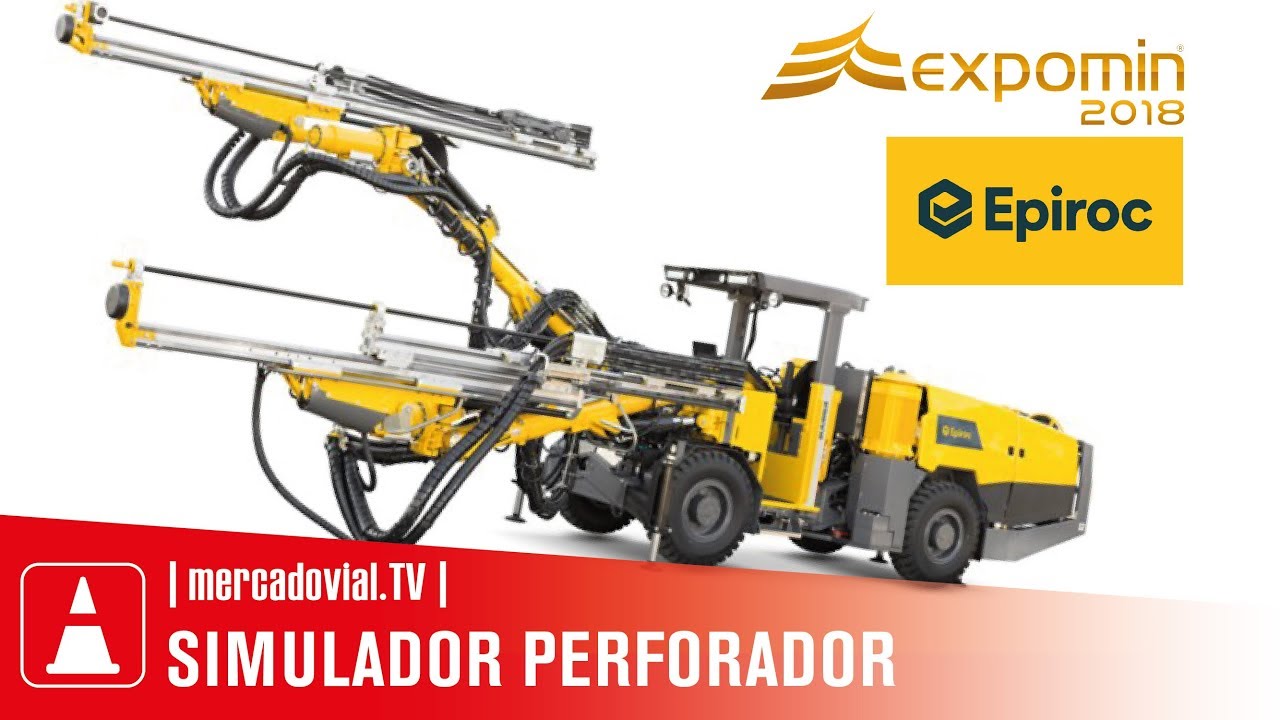 Simulador Perforador Frontal Boomer E2 C - EPIROC | Expomin 2018 Chile