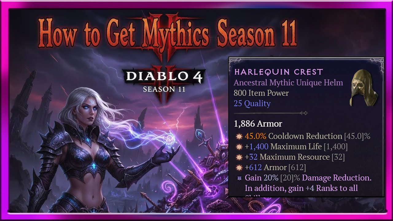 Руководство по фарму мифических уникальных предметов в Diablo 4 11 сезона. Как получить мифически...