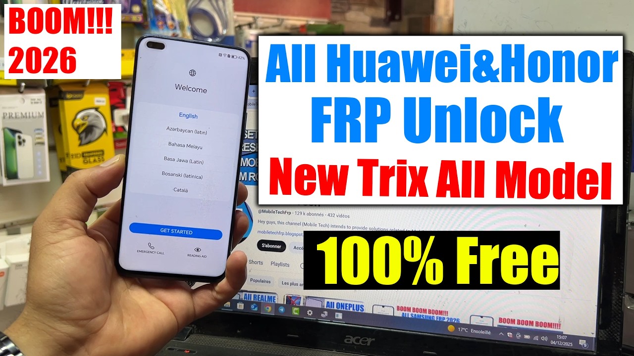 All Honor Frp Bypass, Remove Google Account | FRP Bypass All Huawei 2026