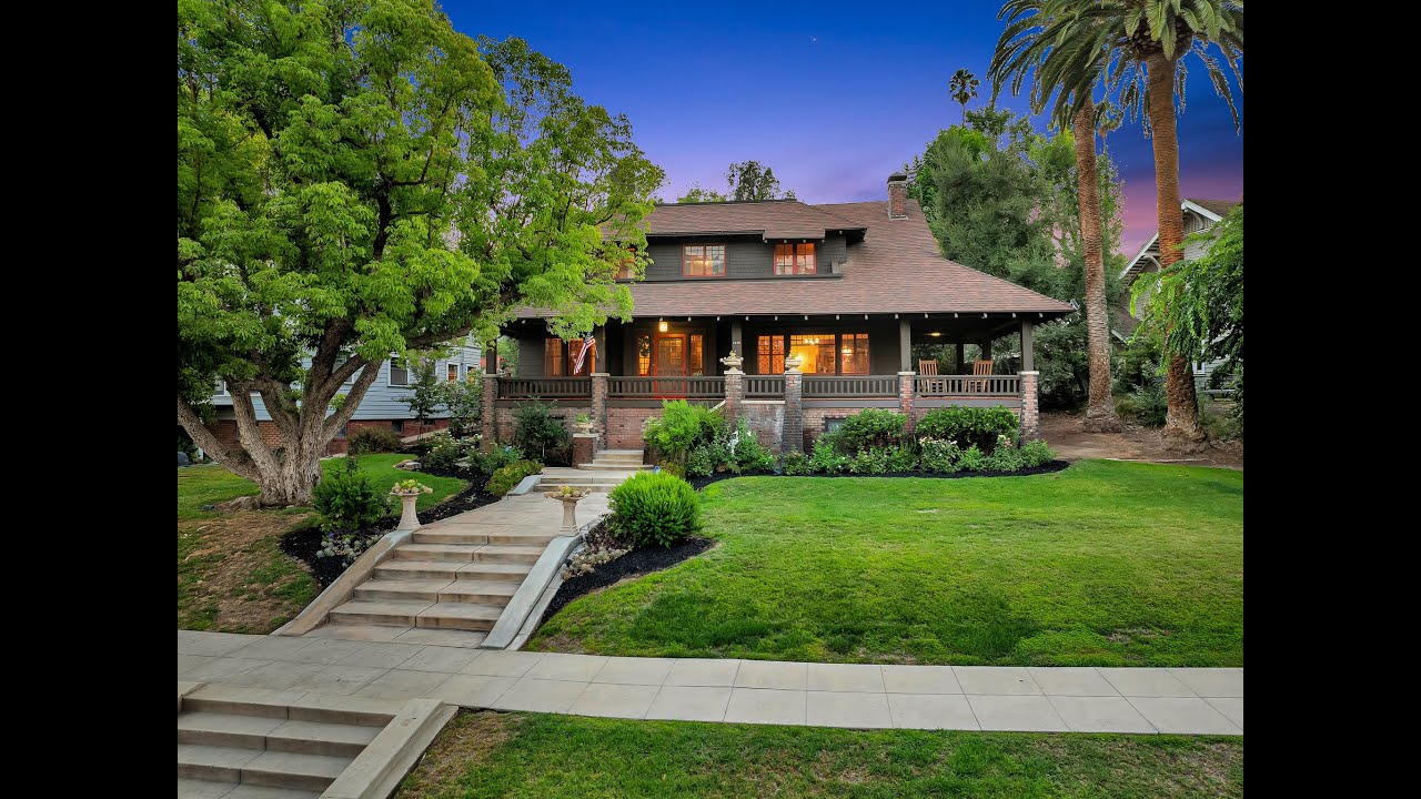1908 California Crafstman in the prestigious Mount Rubidoux Historic District of Downtown Riverside