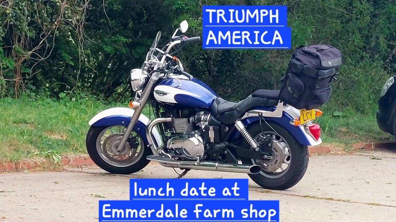 Motorbike Ride -Triumph America - To Emmerdale Farm Shop