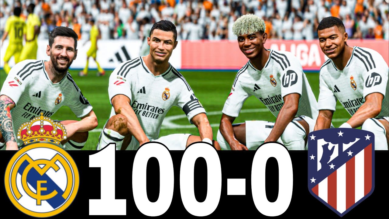 RONALDO MESSI MBAPPE & YAMAL ALL STARS PLAYING TOGETHER | REAL MADRID 100-0 ATLETICO MADRID