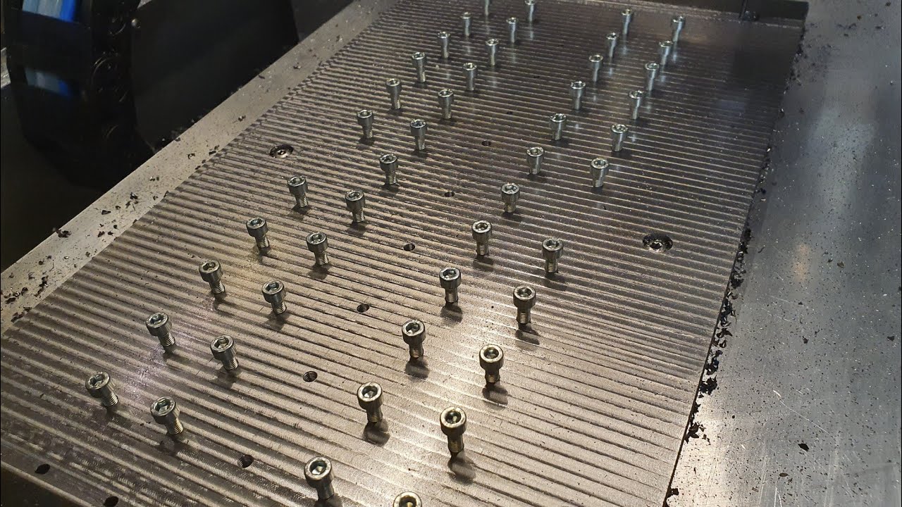 Drilling and threadmilling my steel fixure plate (6040 cnc router)