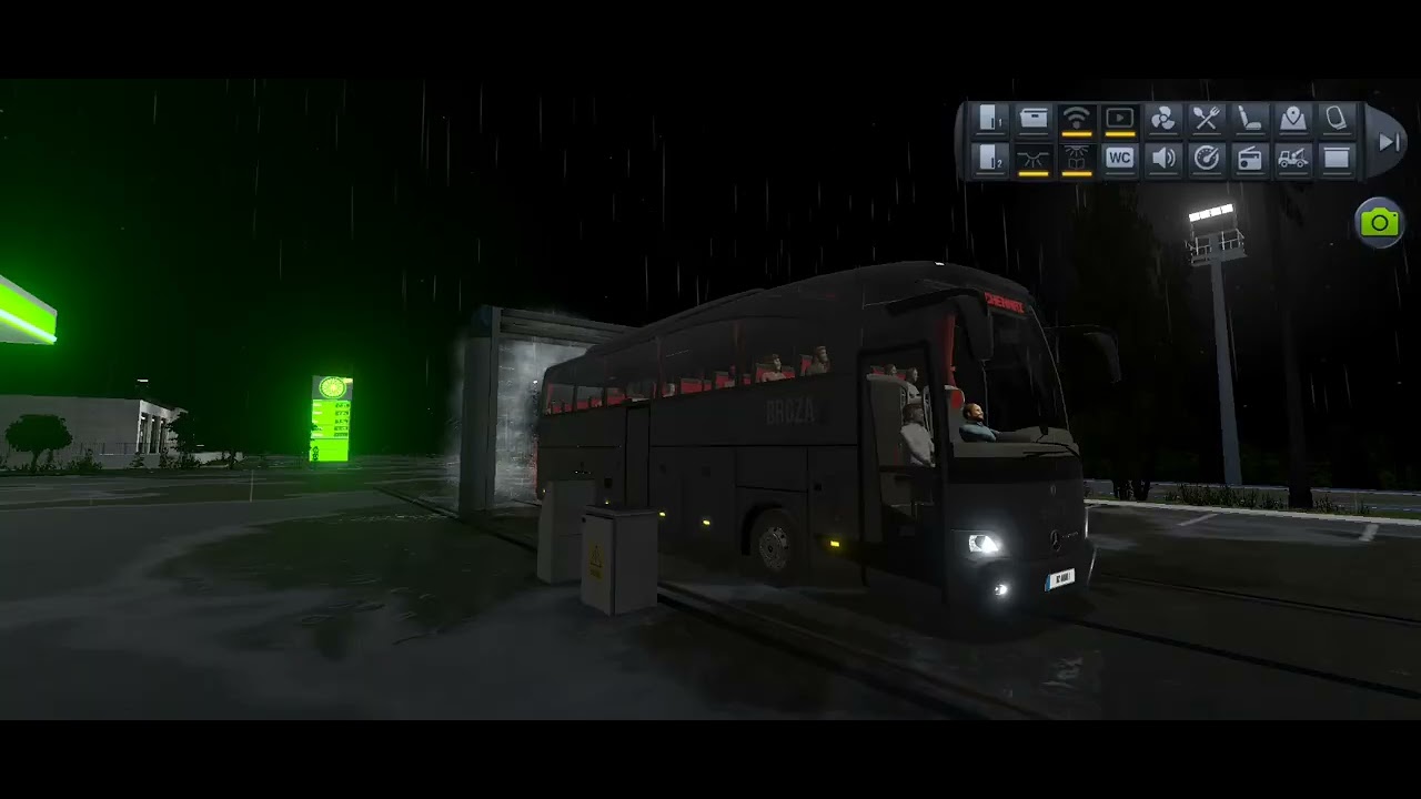 Bus Simulator Ultimate Mobile GamePlay | Drive the Mercedes-Benz Travego Bus In Heavy Rain🌧️ | #bus