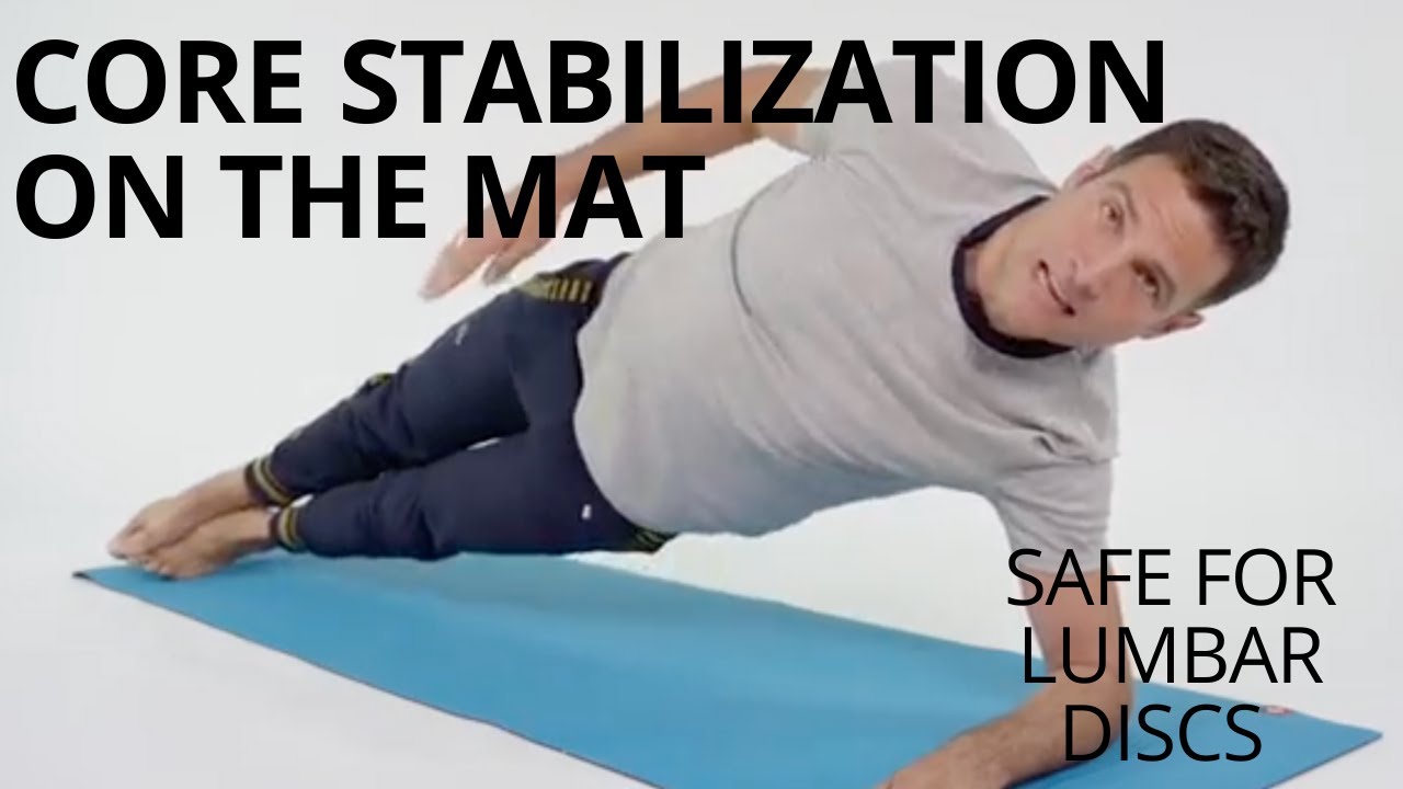 Low Back and Core Stabilization on the Mat - Pilates for lower back.  Safe for most disc injuries.