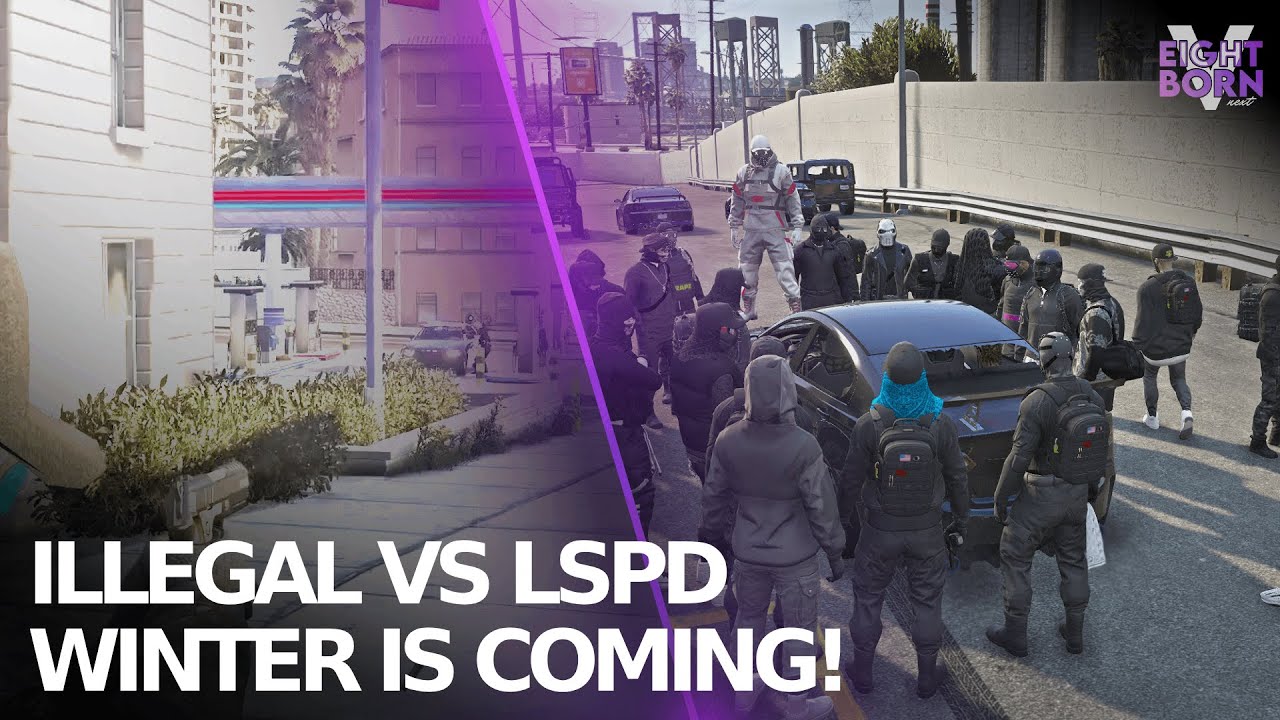 EightbornV - Tyrea | İllegal vs LSPD, Ortalık kan gölü, Polis memuru CK verdi! Winter is coming!