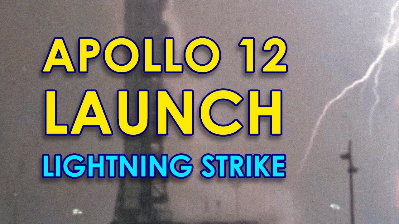Apollo 12 Lightning Strike - Real Speed, Slow Motion, Multiple Cameras, Full Launch, Saturn V, 4K