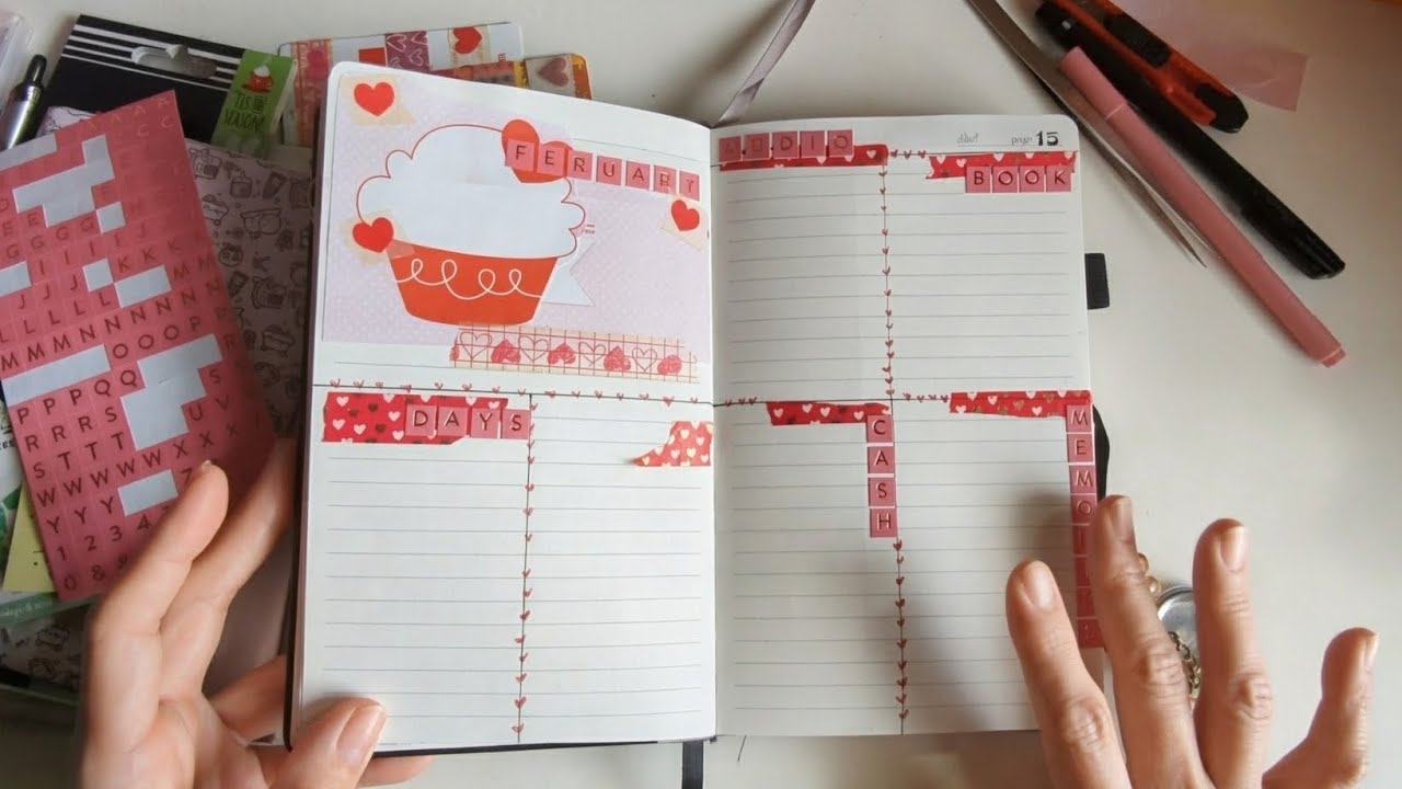 Setting up my February monthly 🩶 