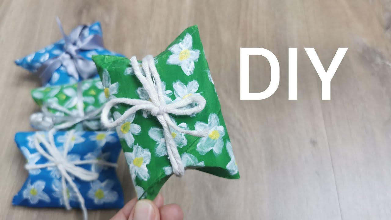 Ozdobne pudełko z rolki na prezent – prosty projekt DIY #prezent #handmade