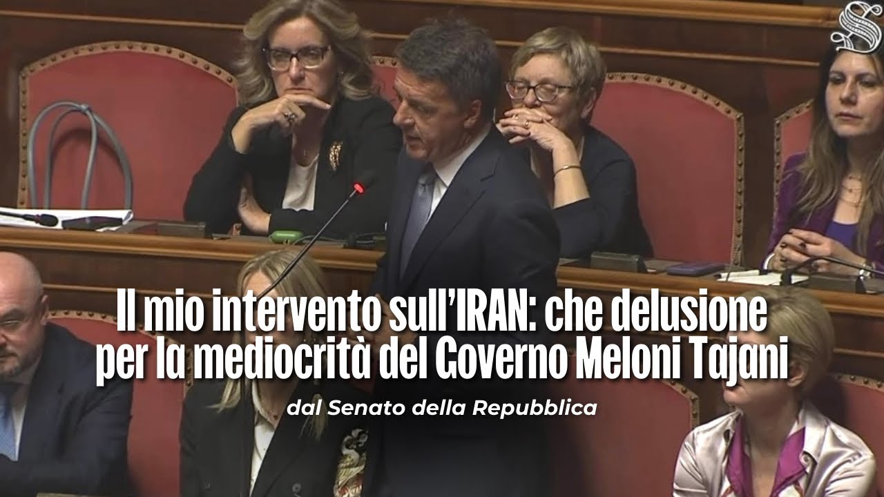 Il mio intervento sull’IRAN: che delusione per la mediocrità del Governo Meloni Tajani
