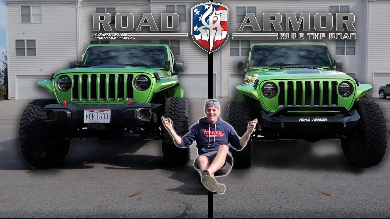 УСТАНОВКА ПЕРЕДНЕГО БАМПЕРА СРЕДНЕЙ ШИРИНЫ ОТ ROAD ARMOR!!