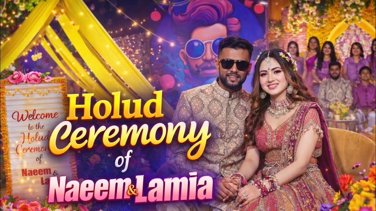 Holud Ceremony 2026 | নাঈম ও লামিয়ার হলুদ সন্ধ্যা | Bangladesh holud ceremony | Sadid’s vloger 