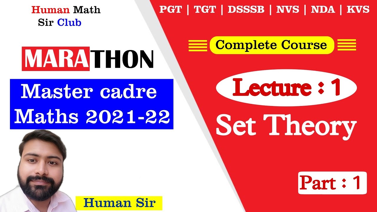 Set Theory | Part 1 | Lec 1 | Master Cadre Maths 2021-22 By Human Sir |#humansir #mastercadre2022