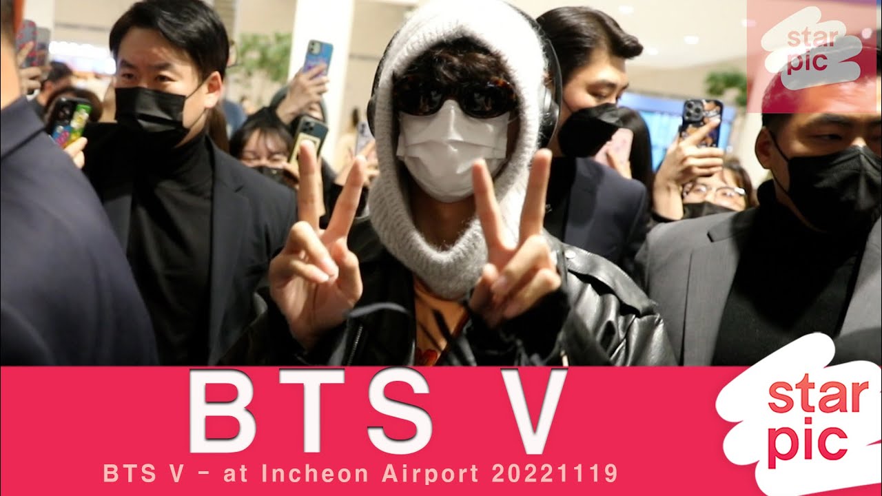 BTS 뷔 '조각미남의 공항패션' [STARPIC] / BTS V - at Incheon Airport 20221120