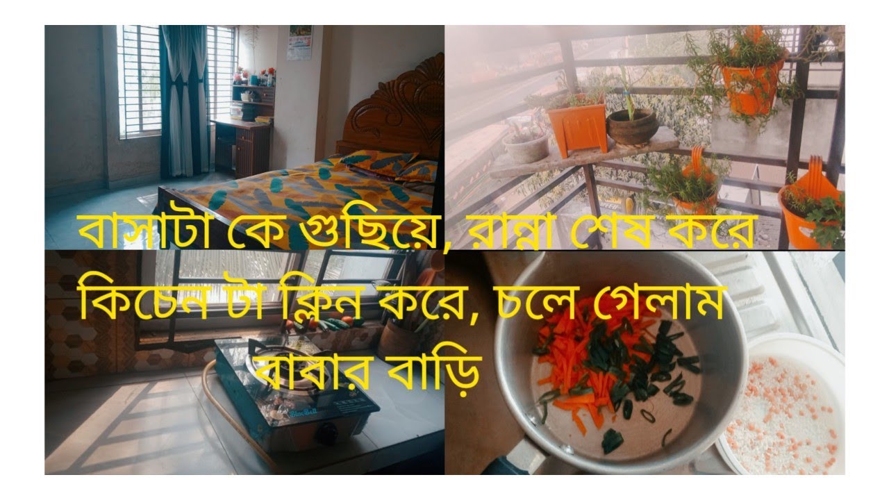 🍁বাসাটা কে গুছিয়ে 🍁রান্না শেষ করে, কিচেন ক্লিন করে রেখে। চলে গেলাম বাবার বাড়ি বেরাতে ✨✨