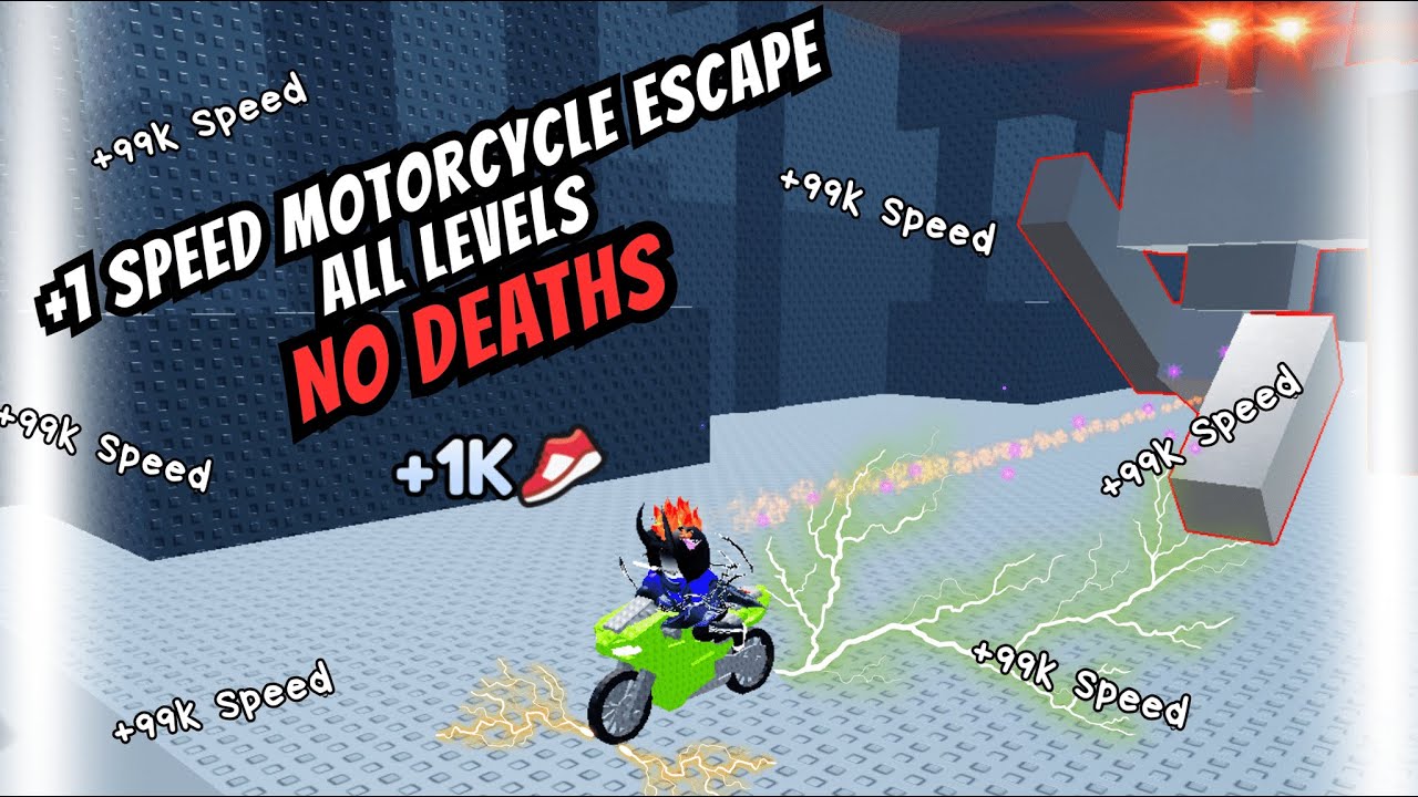 [🏍️ +1 Скорость побега на мотоцикле] Все уровни БЕЗ СМЕРТЕЙ + БЕЗУМНЫЙ БАГ НА ПОБЕДУ