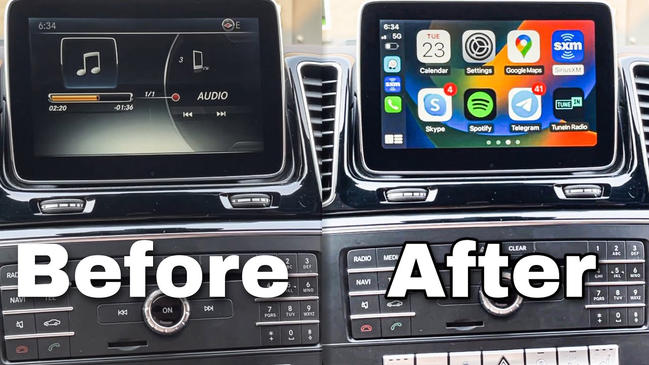 Беспроводные CarPlay и AndroidAuto в Mercedes GLS/GLE 2016-2019