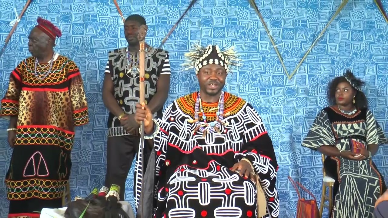 His Royal Highness Fon Forchesiri III of Bamendankwe talks to Crtv's Alphonse Abongwa Achu