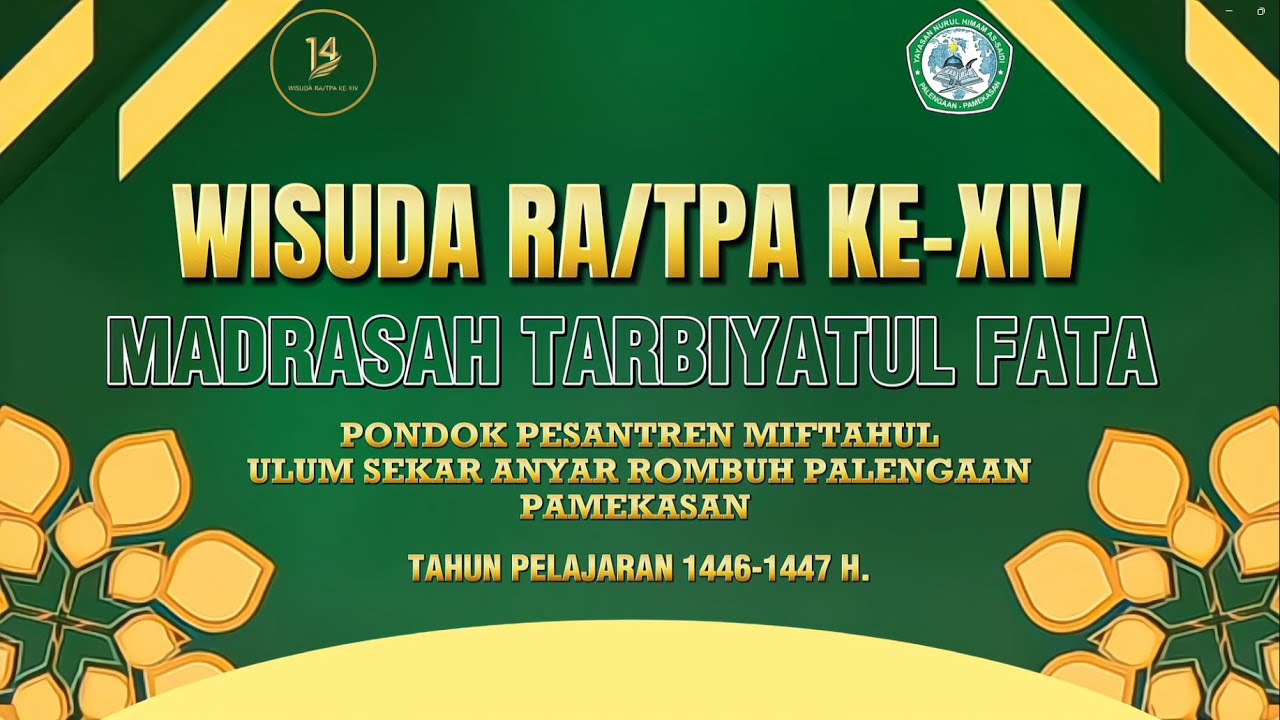 WISUDA RAUDLATUL ATFAL (RA)/TPA KE-XIV