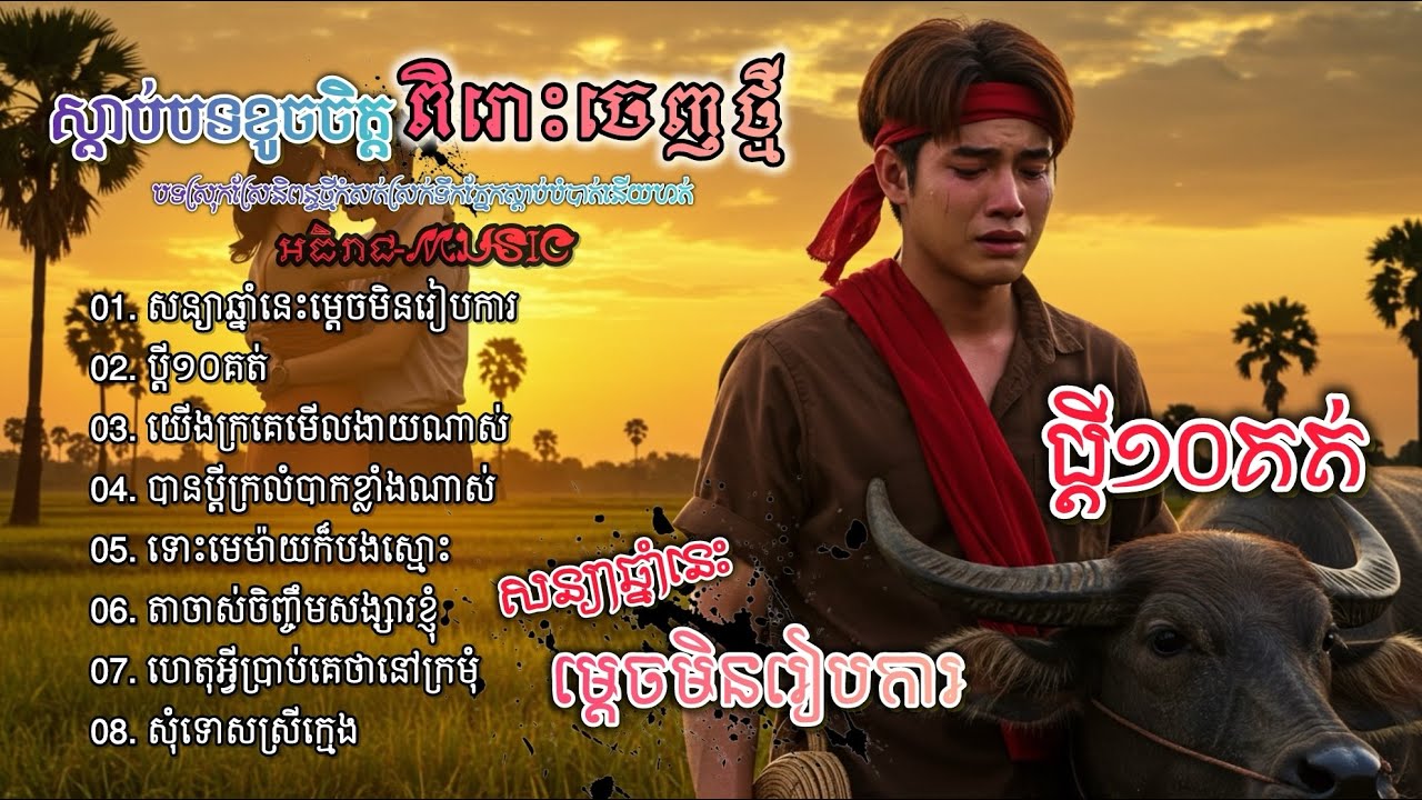 ចម្រៀងចេញថ្មីកំសត់ស្រក់ទឹកភ្នែក 💔🥀 I ជ្រើសរើសបទពិរោះៗ I ប្ដី10គត់ Nhac Khmer 2025 [អធិរាជMusic]