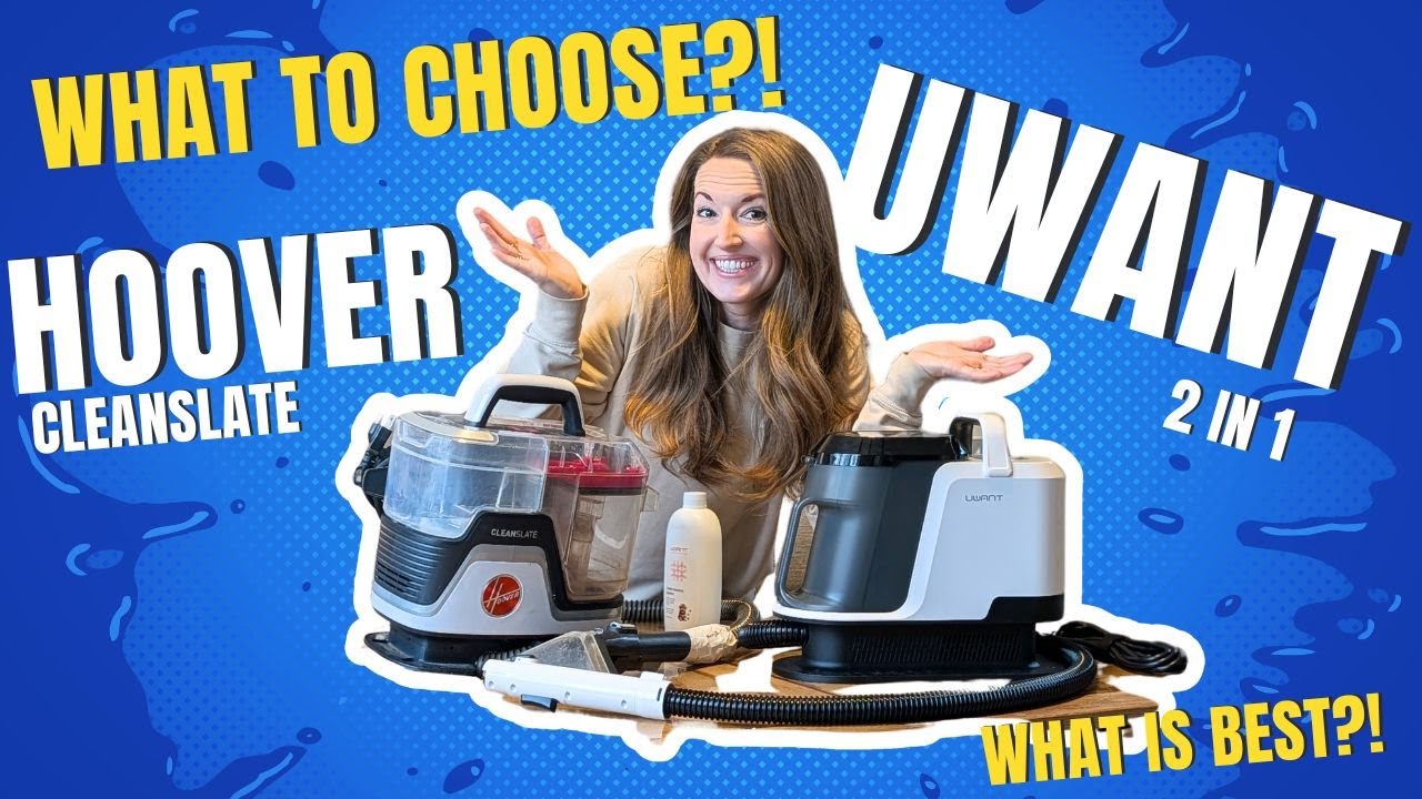 Looking for the best portable carpet cleaner of 2026?  UWANT PORTABLE VS HOOVER CLEANSLATE