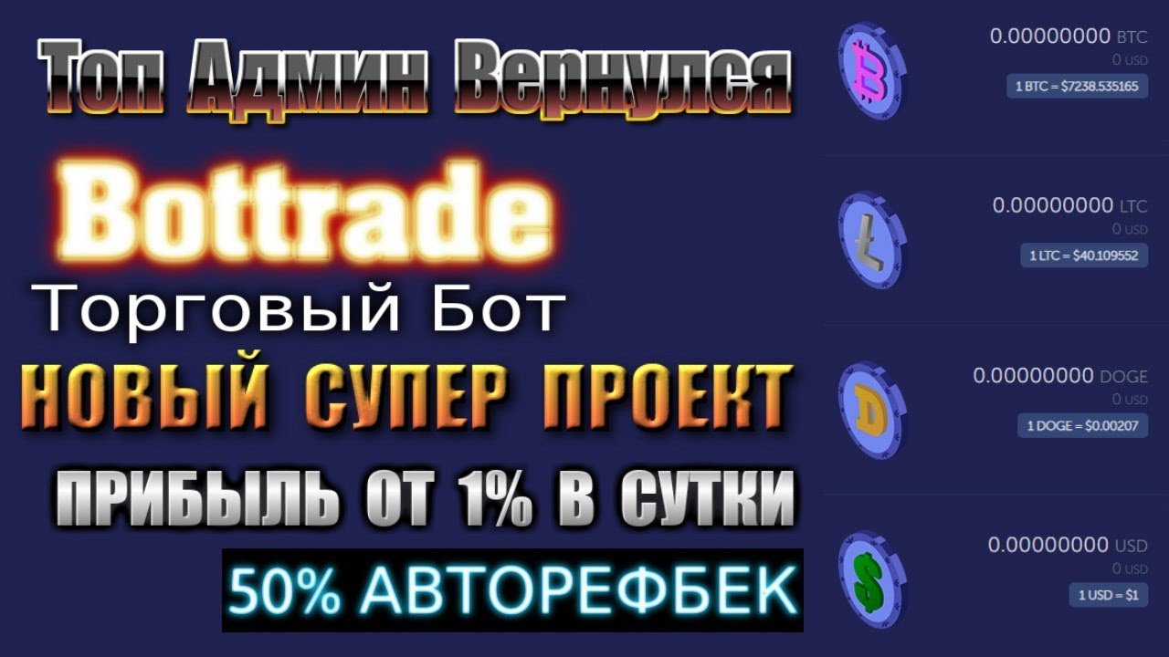 (SCAM)Bottrade - ПРОЕКТ НЕ ПЛАТИТ! ПРОЕКТ СКАМ!❌