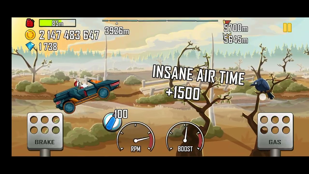 Hill Climb Racing Deluxe Mutant and Bogland 6244 m ( Current World Record )