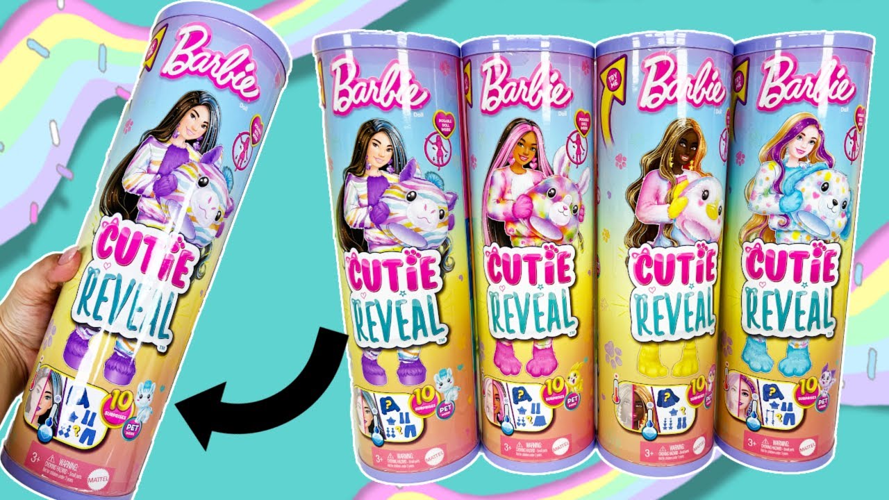NEW! Barbie Cutie Reveal COLOR DREAM SERIES Zebra, Penguin, Dalmatian, Bunny Unboxing