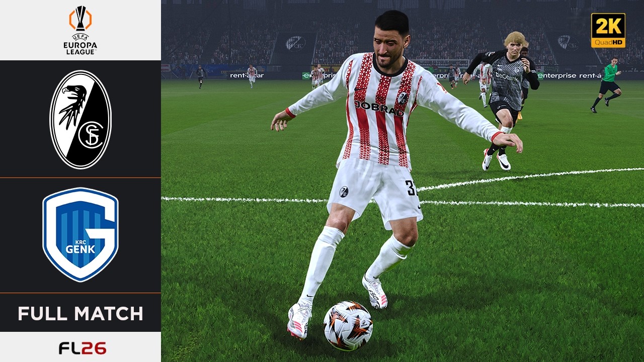 FL 26 | UEFA Europa League 25/26 | SC Freiburg vs K.R.C. Genk | Realistic MODs | Full Match | 2K HDR