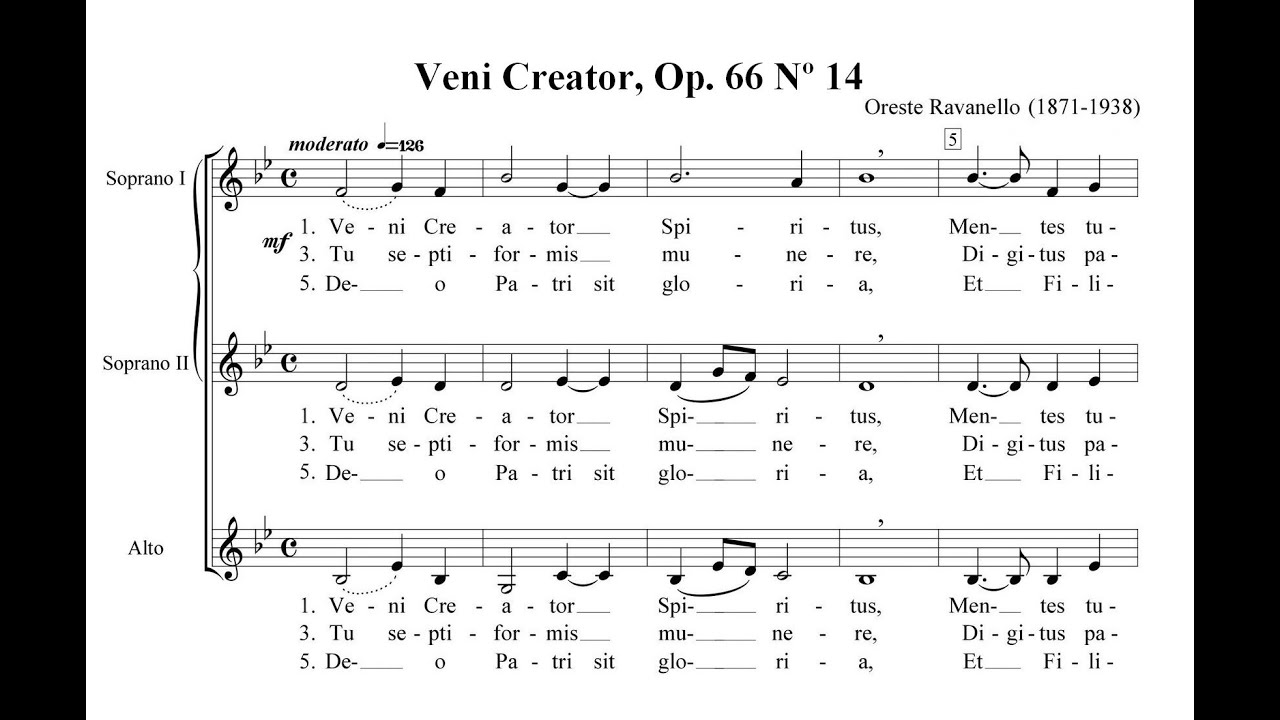 Ravanello, Oreste (1871- 1938) Veni Creator, Op. 66 Nº 14