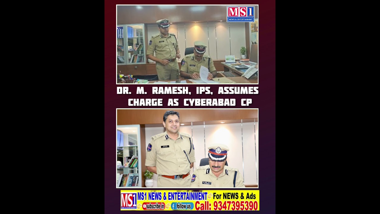 Dr. M. Ramesh, IPS, Assumes Charge as Cyberabad CP 30.12.2025 ,@ms1news
