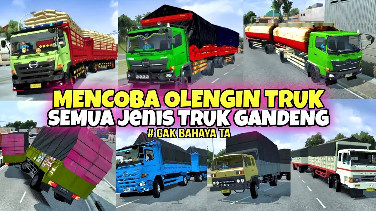 MENYALA ABANGKU.🤣 K0MP1L4S1 ADU 0L3NG BUSSID SEMUA TRUK GANDENG || OLENGNYA UNIK BANGET