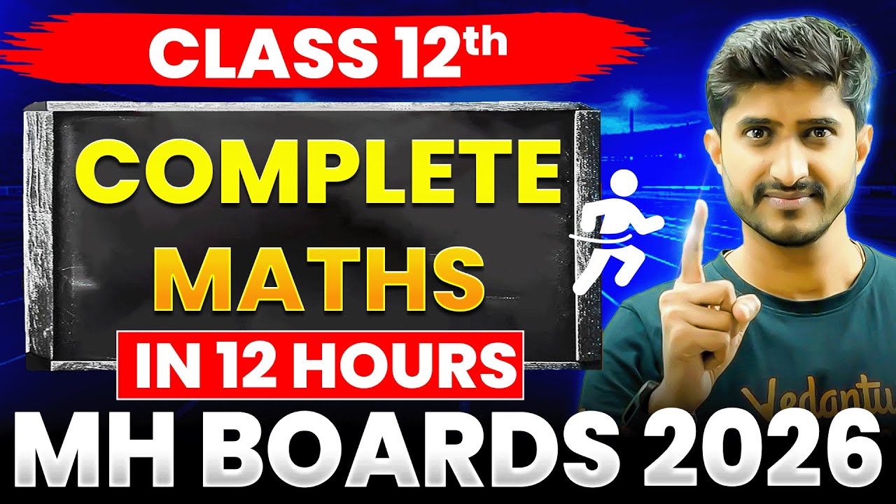 Class 12th MATHS Marathon - Complete MATH in 12 Hours🔥| MH Board 2026 | Govind Sir