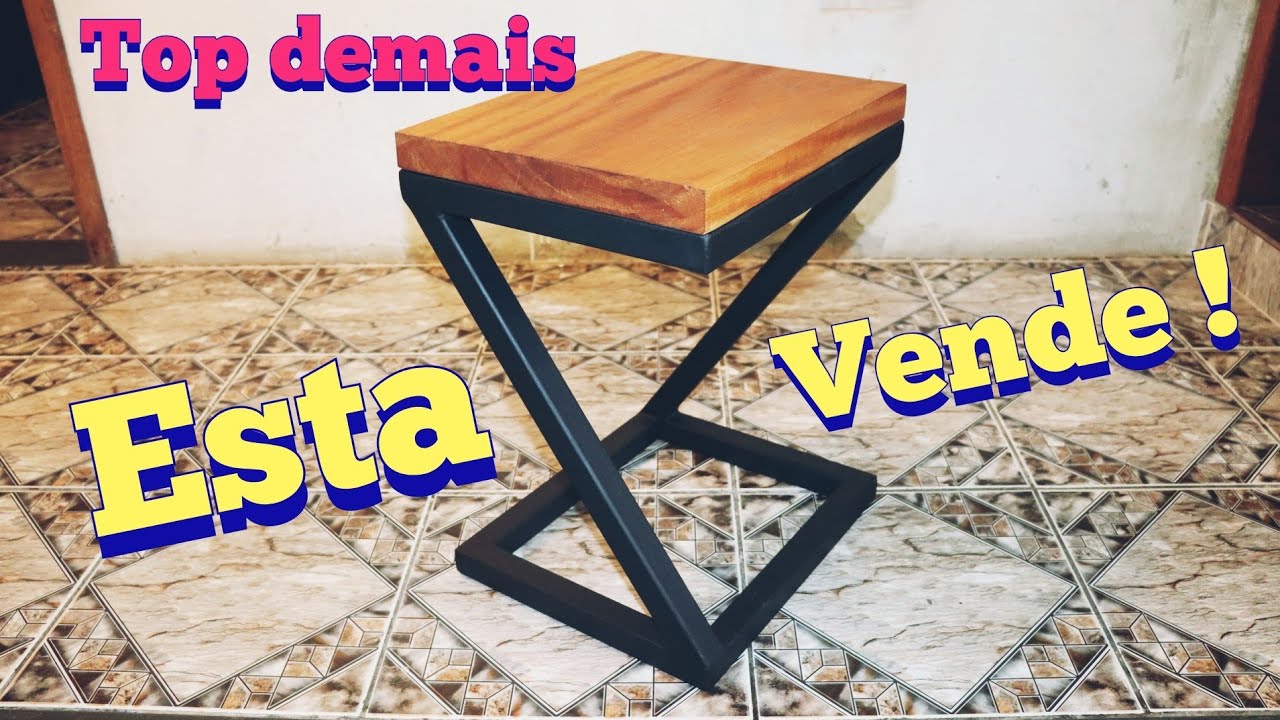 Ganhe Dinheiro com Esse Móvel - Banqueta em Metalon E Madeira