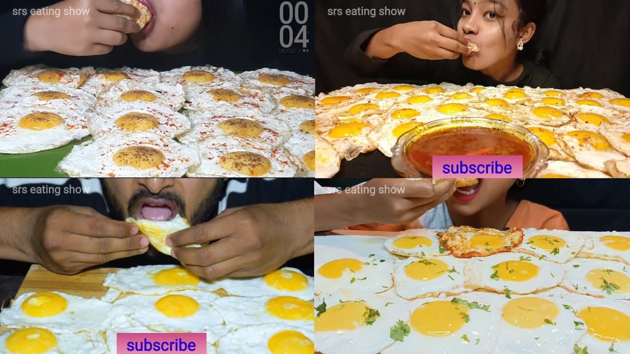 Eating  egg poach, half pry egg, egg eating challenge, asmr, mukhbang ||  अंडा पोछ ||