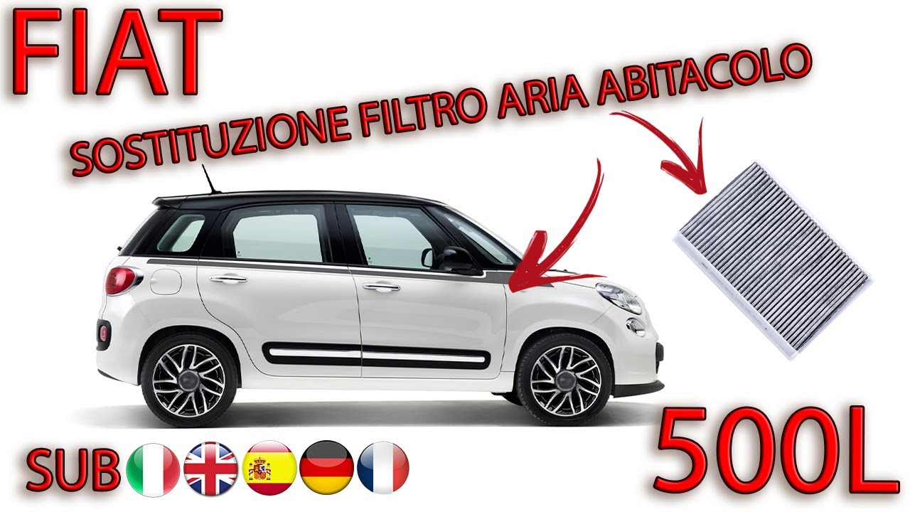 Sostituzione filtro aria abitacolo - FIAT 500L #500l #fiat500l