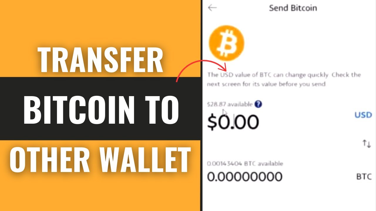 How to Transfer Bitcoin on PayPal to another Wallet