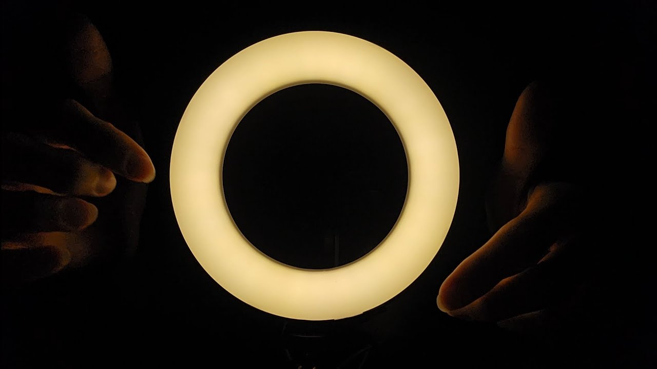 Dark ASMR: Ring Light Hand Movements, Hair & Button Triggers 🌙✨