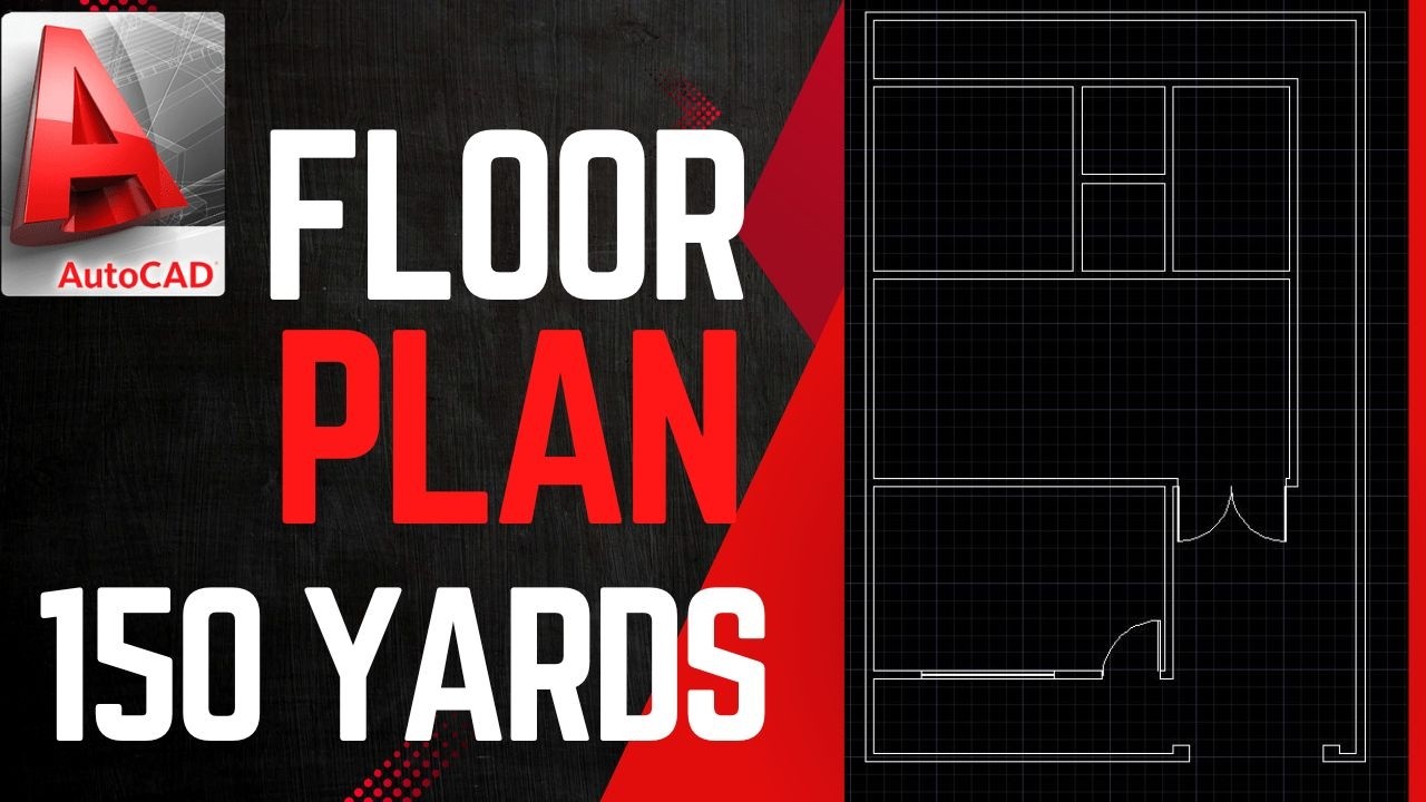 AutoCAD Floor Plan Tutorial | 150 Yards House Plan Step by Step | AUTOCAD FLOOR PLAN