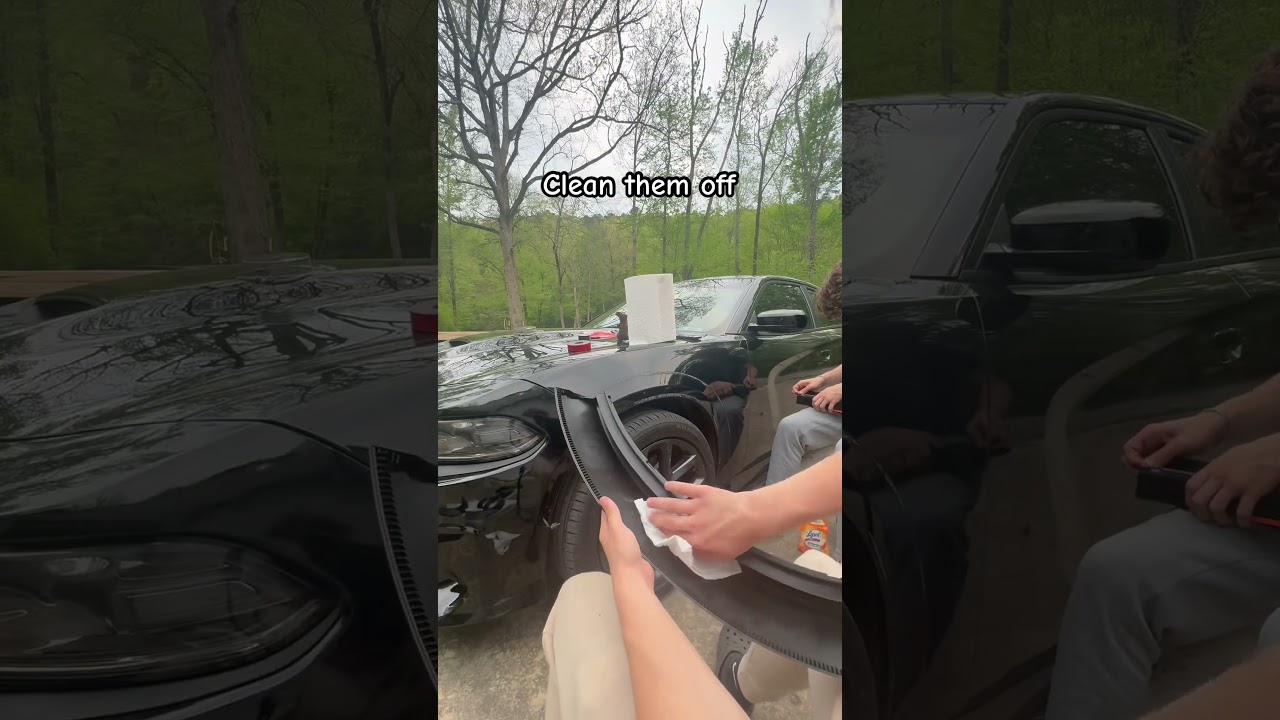 How to install a widebody on a 22 charger #srtaddicts #chargerwidebody #dodgechargerrt #dodgecar