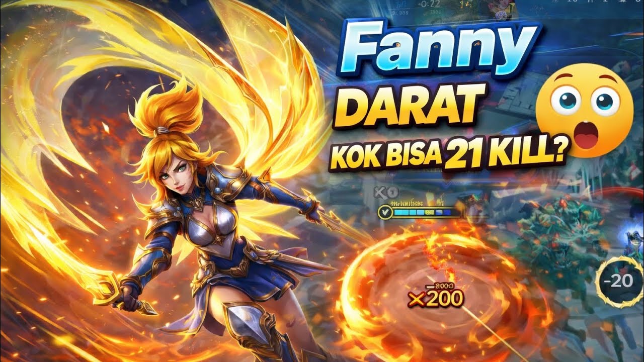 Fanny Darat Kok Bisa 21 Kill?!?! Build Fanny Tersakit!! Fanny Lighborn - mlbb 
