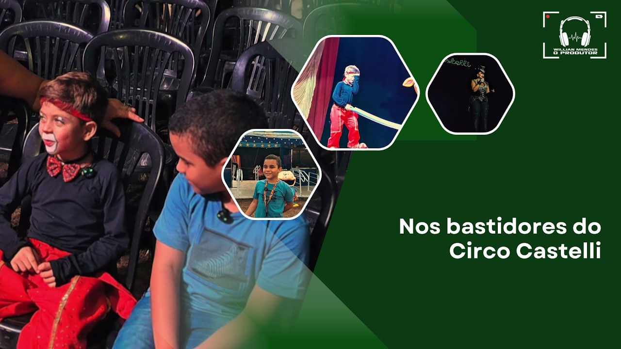 Nos bastidores do Circo Castelli: talento mirim Alberto Noah entrevista artistas em Itupiranga