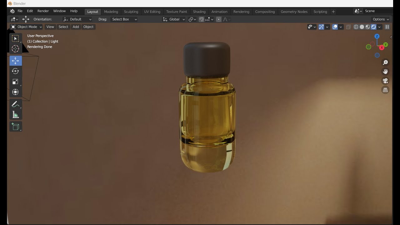 Create a simple Glass bottle modeling in blender 💻