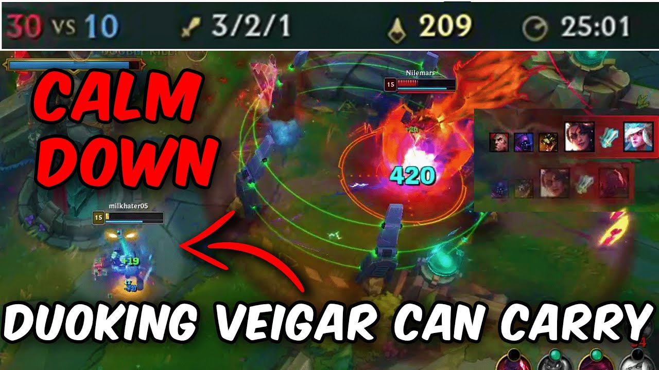 DUOKING1 INSANE VEIGAR CARRY IN 1K LP CHALLENGER *WHO LET HIM COOK??*