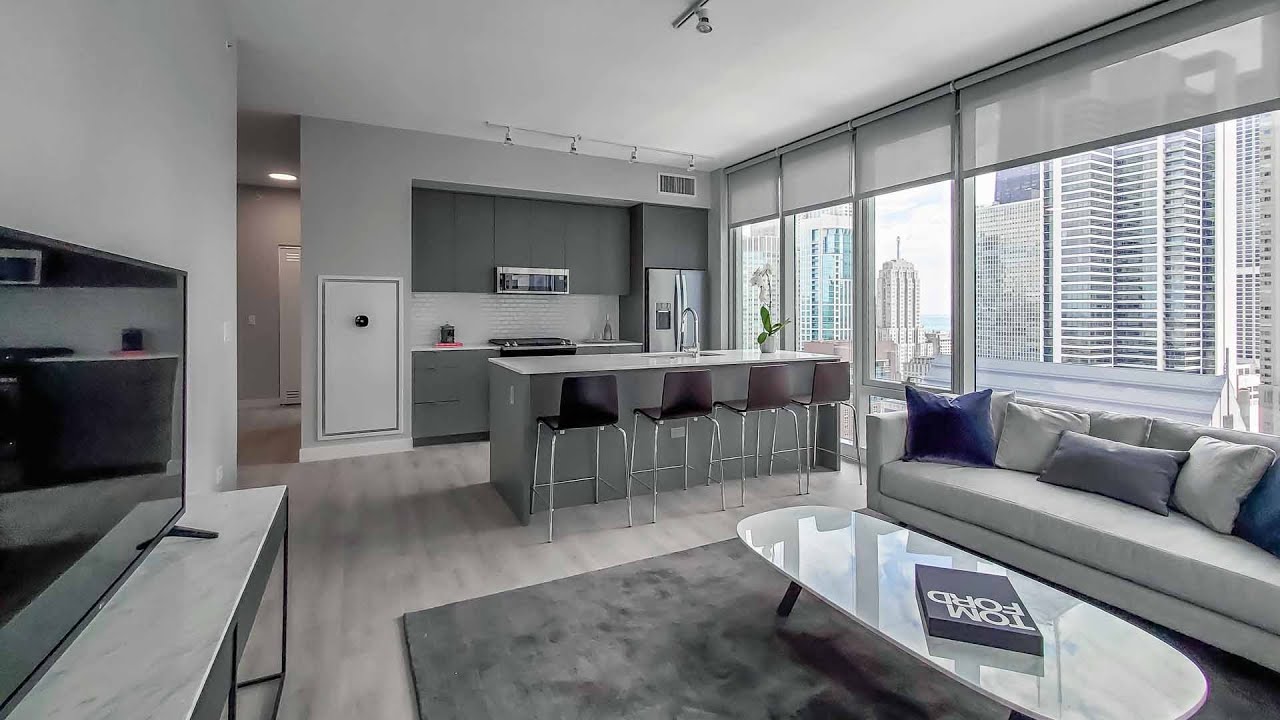 A River North 2-bedroom WB1 at 23 West Apartments at One Chicago