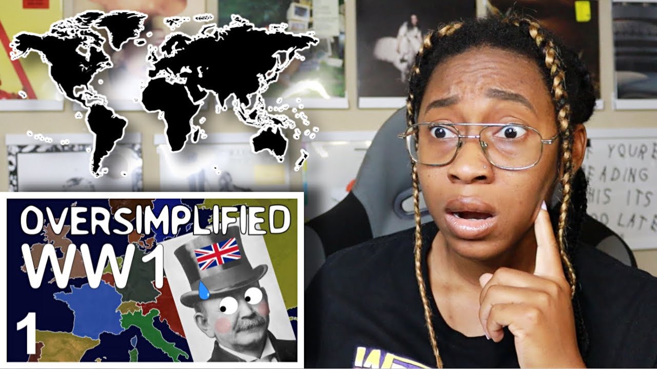 AMERICAN REACTS TO WORLD WAR 1- OVERSIMPLIFIED! 😳
