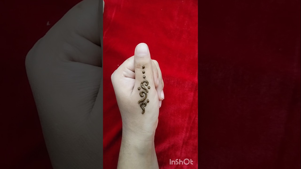 simple finger  easy  🍎🫶🥲#mehndi​ #mehndidesign​ #simplemehndi​ #trending​#henna​
