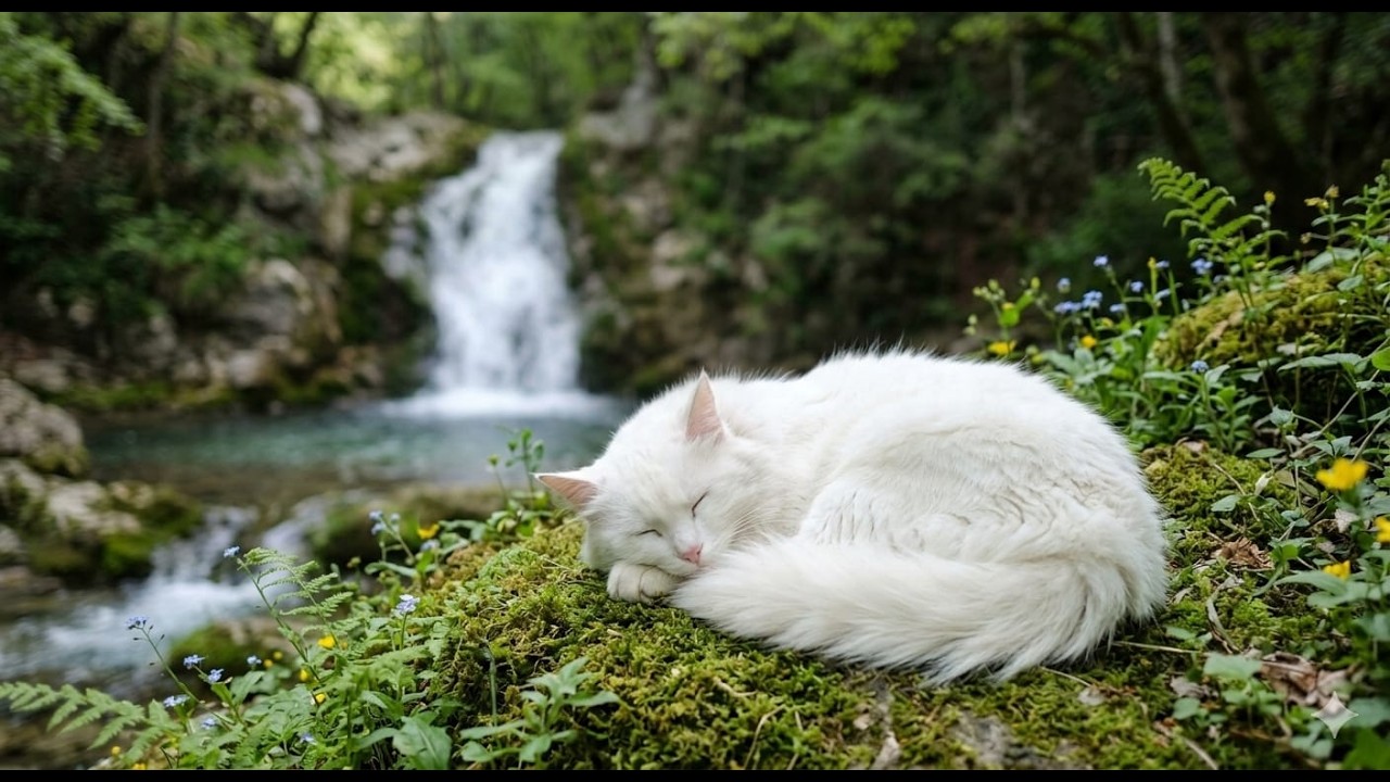 Cat Purring ASMR for Deep Sleep 💤 | Derin Uyku İçin Kedi Mırlaması ve Doğa Sesleri
